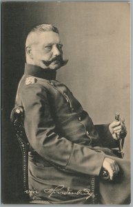HINDENBURG GERMAN WWI ERA ANTIQUE POSTCARD