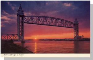 Buzzards Bay, Mass/MA Postcard, Railroad Bridge, Cape Cod,