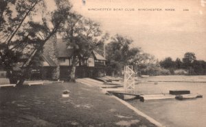 Vintage Postcard Winchester Boat Club House Riverside Winchester Massachusetts