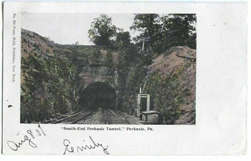 Railroad Postcard South End Perkasie Tunnel Perkasie PA