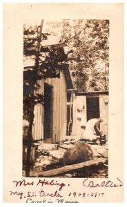 Maine Crooked Island  Mrs Haling at Cabin RPC