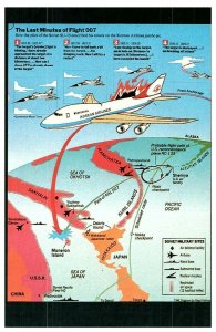 Last Minutes of Flight 007 Korean Air Pan Am Postcard