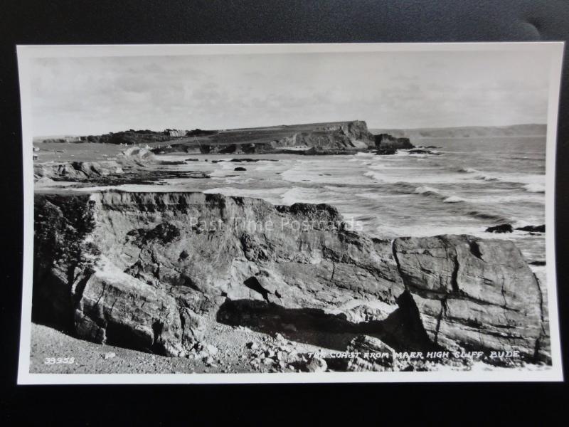 Cornwall: BUDE The Coast from Maer High Cliff c1950's RP Postcard
