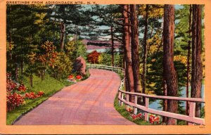 New York Adirondacks Greetings From Adirondack Mountains 1957