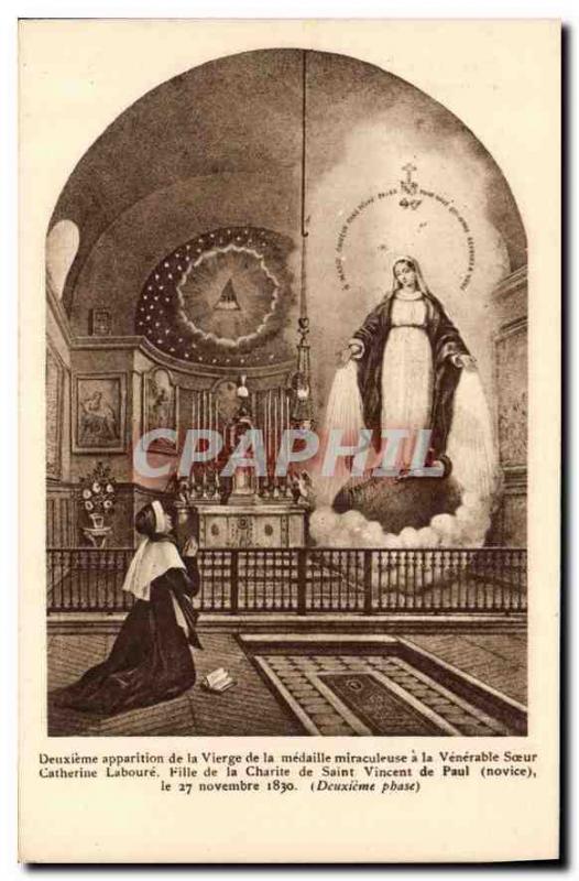  Vintage Postcard Deuxieme appearance of the Virgin of the miraculous medal has 