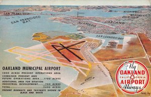Oakland California Municipal Airport and Proposed Expansion Postcard AA18086