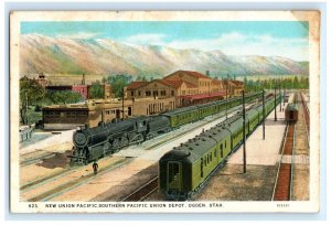 Southern Pacific Union Railroad Depot Ogden UT Utah Postcard (FQ14)