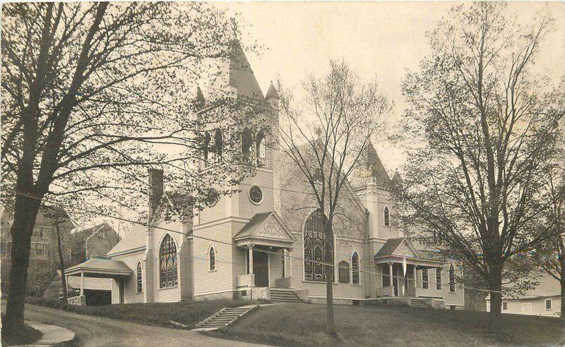 Church Call Studio C-1910 DEXTER MAINE RPPC real photo postcard 2735