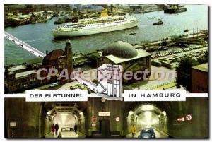 Modern Postcard Hamburg Hafen Und Querschnitt Innenansicht The Elbtunnels