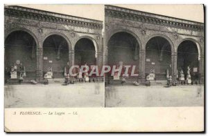 Old Postcard Florence La Loggia