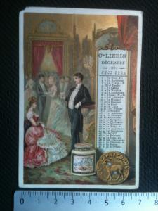 Chromo Liebig - Calendrier Decembre 1887, Le Capricorne, Astrologie