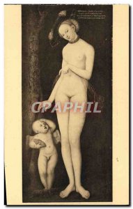Old Postcard Lucas Cranach Venus And Love Musee De Bruxelles