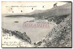 Old Postcard Menton View from the Border