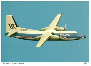 Air UK F27 Fokker Friendship Charles Skilton Airplane Postcard