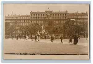 c1920's Place De La Liberte Toulon France, Grand Hotel RPPC Photo Postcard