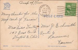 Cincinnati OH Hamilton County Court House c1948 Linen Postcard D65