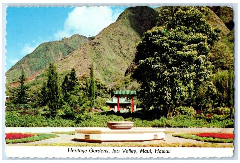 c1960 Heritage Gardens Iao Valley Island Kepaniwai Heritage Maui Hawaii Postcard