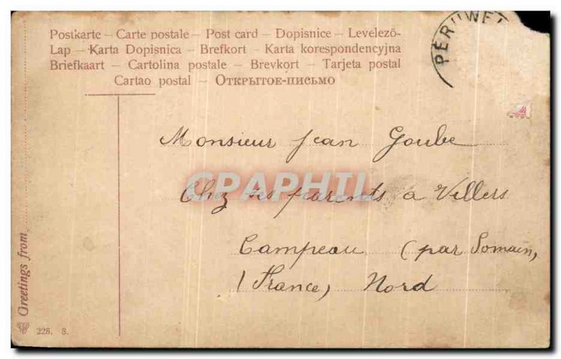 Postcard Old Mill Netherlands