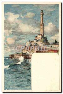 Old Postcard Italy Genova Illustrator