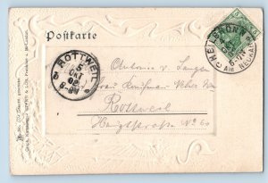 Heilbronn Germany Postcard Market And Kilian's Church 1902 Embossed Posted