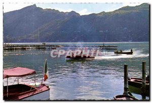 Old Postcard Aix les Bains Basin Grand Harbor and the Dent du Chat