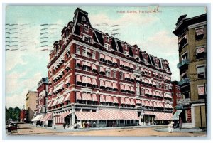1908 Hotel Garde Exterior Building Hartford Connecticut Vintage Antique Postcard