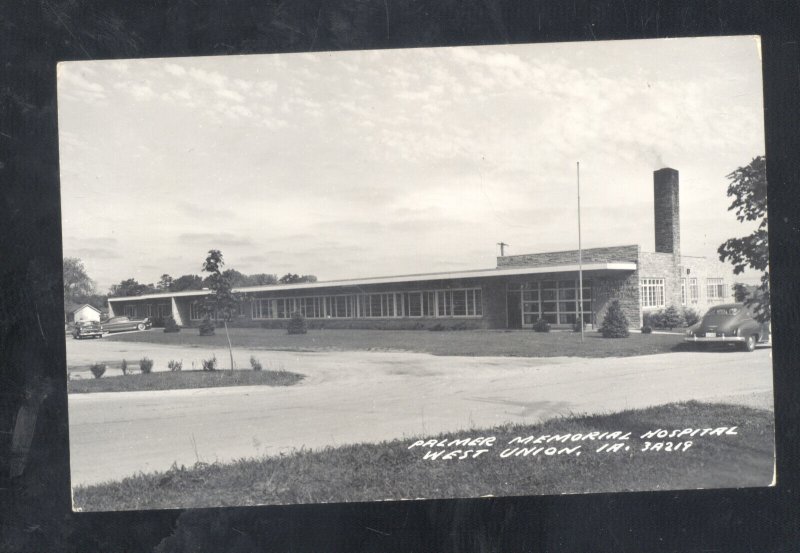 RPPC WEST UNION IOWA PALMER MEMORIAL HOSPITAL VINTAGE REAL PHOTO POSTCARD