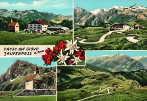 Postcard Passo Del Giovo Jaufenpass High Mountain Pass South Tyrol Italy