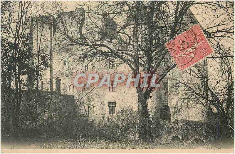 Old Postcard Nogent Rotrou Chateau Saint John The entrance