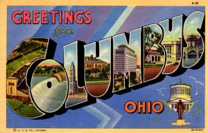 Greetings from Columbus, Ohio - in the 1940s