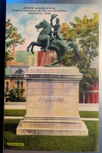 Vintage Postcard 1946 Andrew Jackson Equestrian Statue, Nashville Tennessee (TN)