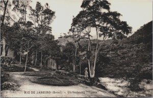 Brazil Rio De Janeiro Un Faubourg Tijuca Vintage Postcard C105