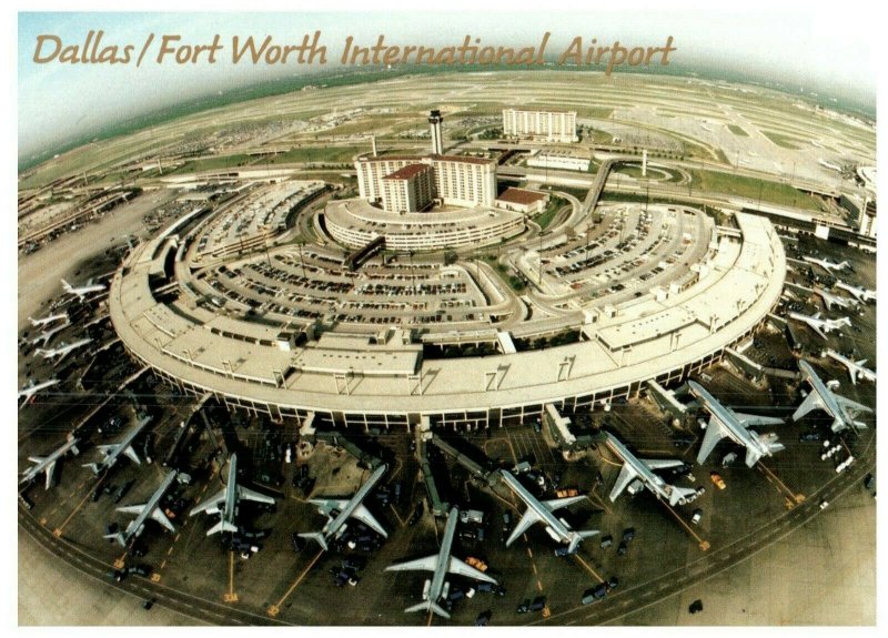 Dallas Fort Worth International Airport Aerial View Postcard 