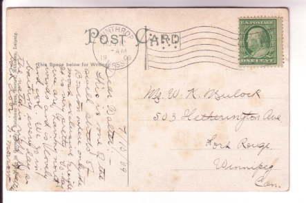 Commonwealth Avenue,  Boston Massachusetts, Used 1909 Flag Cancel