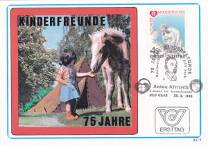 Austria Maximum Card 1983 FDP SC #1234 75th Anniv. Children's  Maxicard 83/5.