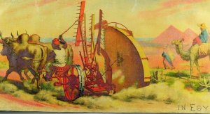 1880's-90's Large Adriance Farming Harvesting 5 1/4 X 11 1/2 Trade Card #2 L17