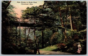 Vtg Cleveland Ohio OH High Bridge In Wade Park 1910s View Old Postcard