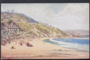 Cornwall Postcard - Beach and East Cliff, Looe   DC2168