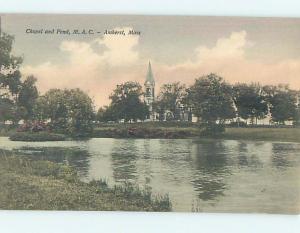 Unused Divided-Back CHURCH SCENE Amherst Massachusetts MA L5103