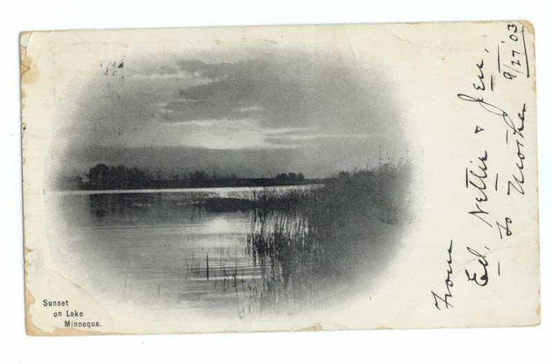 UND/B Sunset on Lake Minnequa Pueblo Colorado CO 1903