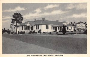 Hattiesburg Mississippi Camp Headquarters, Camp Shelby, Vintage Postcard U12188