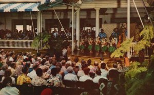 Vintage Postcard Broadcasting Hawaii Calls Performance Dance Gathering Hawaii HI