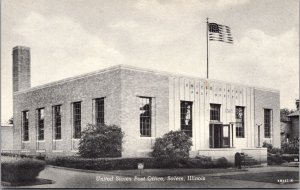 Postcard United States Post Office Building in Salem, Illinois