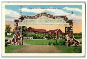 1935 Kiowa Indian Hospital Building Arch Entrance Lawton Oklahoma OK Postcard