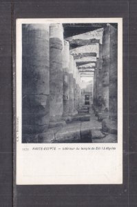 EGYPT, TEMPLE OF SITI 1 at ABYDOS, INTERIOR, c1920 ppc., unused.