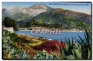 Old Postcard Menton Vue Generale Jack Du Cap Martin