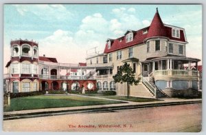 1908-10's THE ARCADIA HOTEL WILDWOOD NJ R.W. RYAN ANTIQUE POSTCARD
