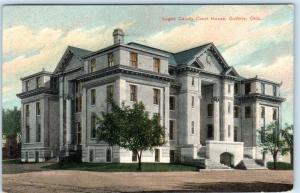 GUTHRIE, Oklahoma  OK  LOGAN COUNTY COURT HOUSE  ca 1910s   Postcard