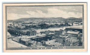 BRISBANE, Australia ~ Birdseye of Victoria & Grey Street BRIDGES c1920s Postcard