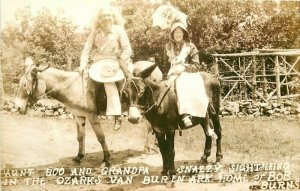 Aunt Boo Grandpa Snazzy Van Buren Arkansas 1940s RPPC Photo Postcard 21-841